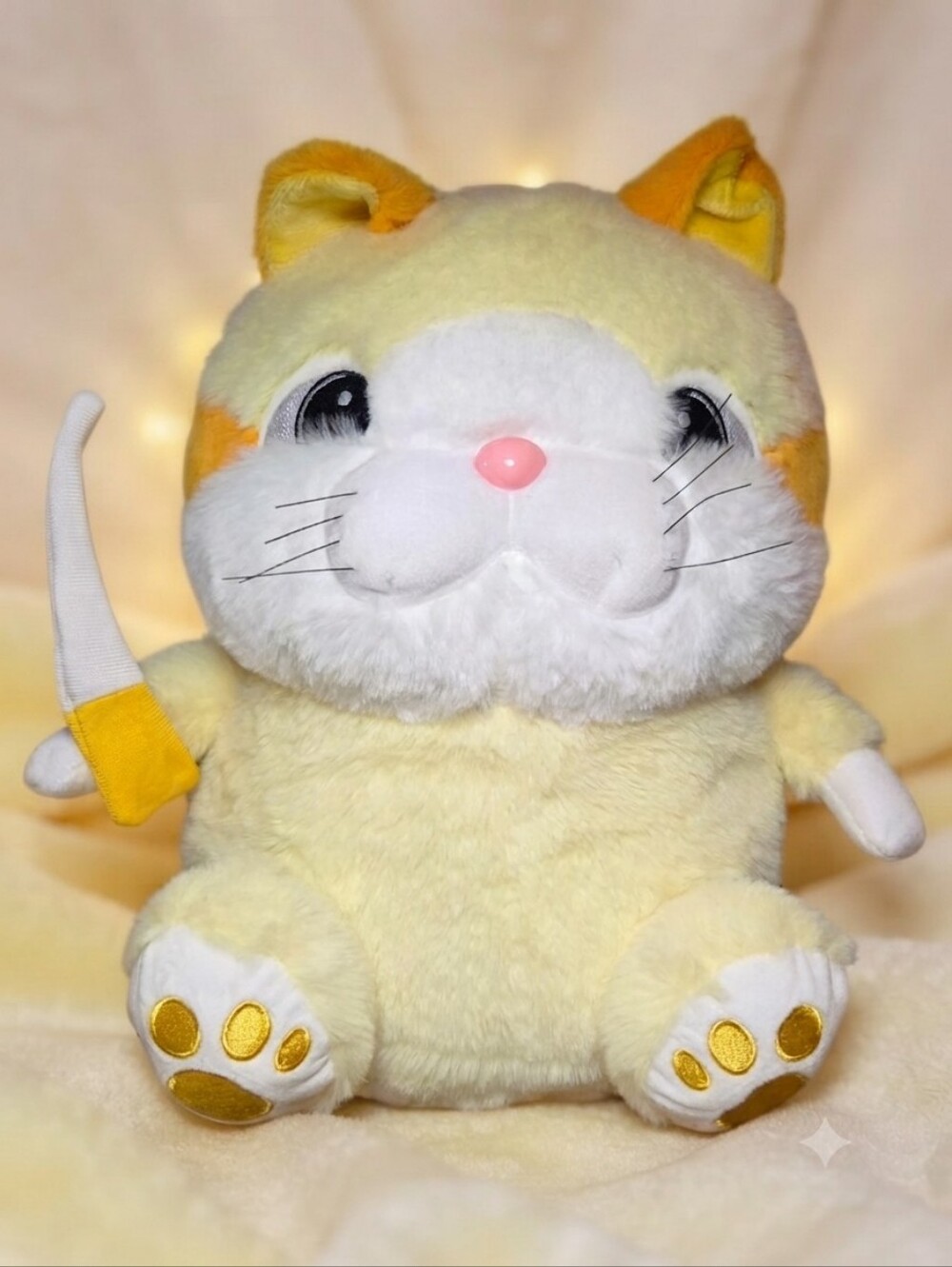 ​Murder Kitty Plush Stuffed Animal Toy Kawaii Chonk Soft Round Goth Cute